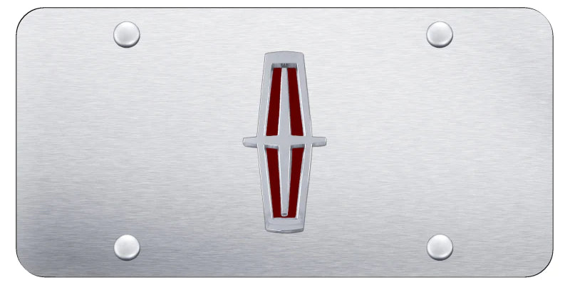 Lincoln Verticle (Red Fill) License Plate - Official Licensed