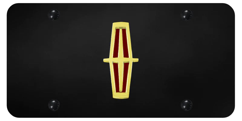 Lincoln Verticle (Red Fill) License Plate - Official Licensed