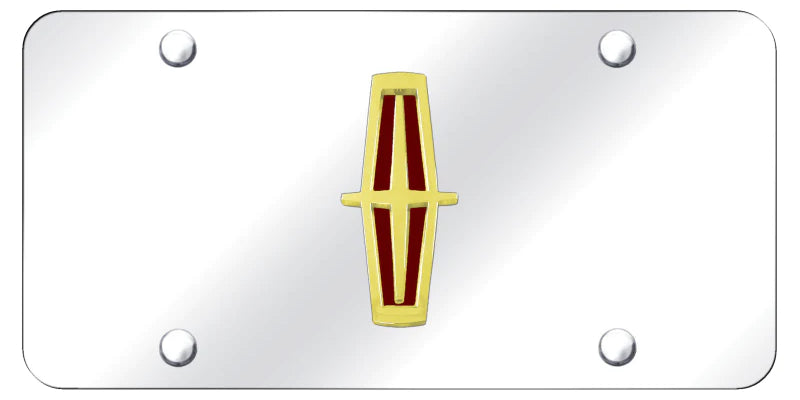 Lincoln Verticle (Red Fill) License Plate - Official Licensed