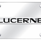 Buick Lucerne Name License Plate - Chrome on Mirrored - Official Licensed