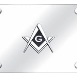 Mason Logo License Plate - Chrome on Mirrored - Official Licensed