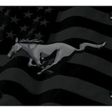 Ford Mustang BlkPearl License Plate - UV Subdued Wave Flag - Official Licensed