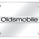 Oldsmobile Name License Plate - Chrome on Mirrored - Official Licensed