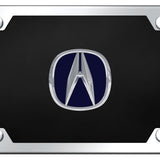 Acura (Blue Fill) Acrylic Kit - Chrome on Black - Official Licensed