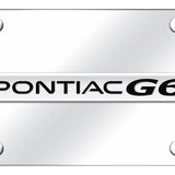 Pontiac G6 Name License Plate - Chrome on Mirrored - Official Licensed