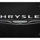 Chrysler Name and Logo License Plate - Laser Etched Black - Official Licensed