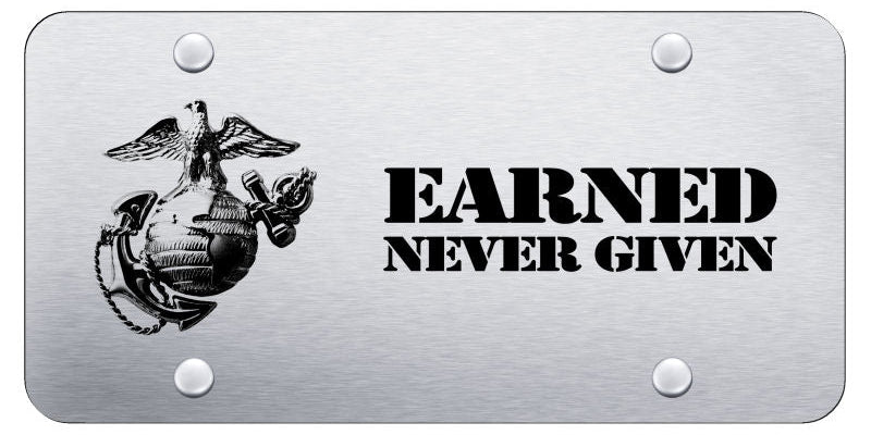 Earned Never Given License Plate - Laser Etched - Official Licensed