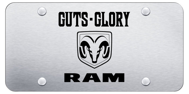 Guts - Glory - Ram License Plate - Laser Etched - Official Licensed