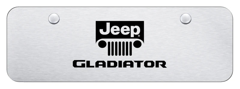 Jeep Gladiator Name and Logo Mini Plate - Laser Etched - Official Licensed