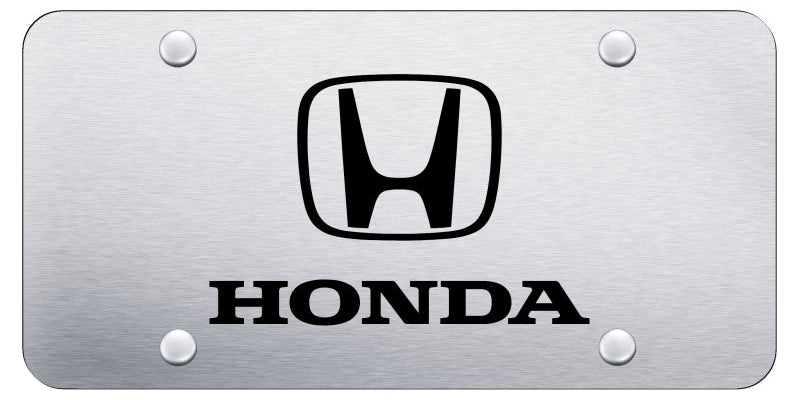 Honda License Plate - Laser Etched Logo - Official Licensed