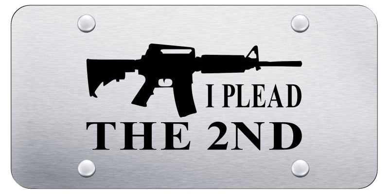 I Plead the Second License Plate - Laser Etched - Official Licensed