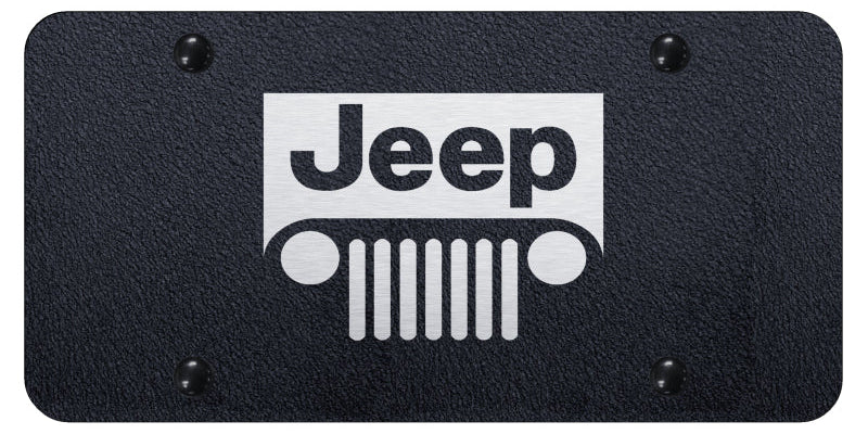 Jeep Grill License Plate - Laser Etched Black - Official Licensed