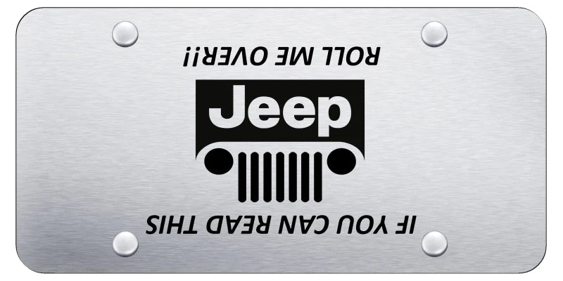 Jeep Grill (Roll) License Plate - Laser Etched - Official Licensed