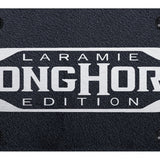 RAM Longhorn Laramie License Plate - Laser Etched Rugged Black - Official Licensed