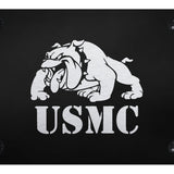 USMC Bulldog License Plate - Laser Etched Black - Official Licensed