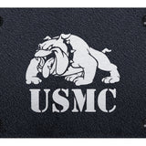 USMC Bulldog License Plate - Laser Etched Rugged Black - Official Licensed