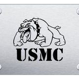 USMC Bulldog License Plate - Laser Etched Brushed - Official Licensed