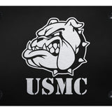 USMC Bulldog Head License Plate - Laser Etched Black - Official Licensed