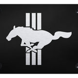 Ford Mustang Tri-Bar License Plate - Laser Etched Black - Official Licensed