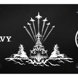U.S. Navy Theme License Plate - Laser Etched Black - Official Licensed