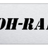OOH-RAH! Mini Plate - Laser Etched Brushed - Official Licensed