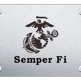 Semper Fi License Plate - Laser Etched Brushed - Official Licensed