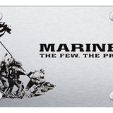 U.S.M.C. Theme License Plate - Laser Etched Brushed - Official Licensed