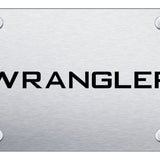 Jeep Wrangler (Name Only) License Plate - Laser Etched Brushed - Official Licensed