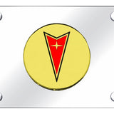 Pontiac License Plate - Gold on Mirrored - Official Licensed