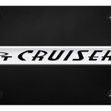 Chrysler PT Cruiser Name License Plate - Chrome on Black - Official Licensed