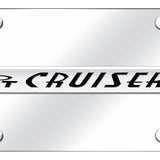 Chrysler PT Cruiser Name License Plate - Chrome on Mirrored - Official Licensed