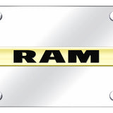 RAM Name License Plate - Gold on Mirrored - Official Licensed