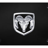RAM OEM License Plate - Chrome on Black - Official Licensed