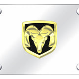 RAM OEM License Plate - Gold on Mirrored - Official Licensed