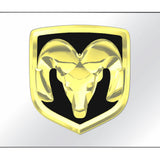 RAM OEM Mini Plate - Gold on Mirrored - Official Licensed