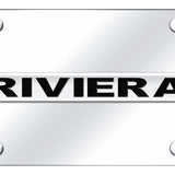 Buick Riviera Name License Plate - Chrome on Mirrored - Official Licensed