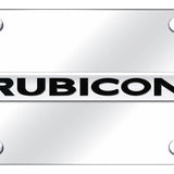 Jeep Rubicon Name License Plate - Chrome on Mirrored - Official Licensed