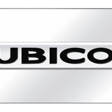 Jeep Rubicon Name Mini Plate - Chrome on Mirrored - Official Licensed