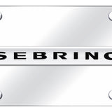 Chrysler Sebring Name License Plate - Chrome on Mirrored - Official Licensed