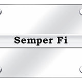 Semper Fi Name License Plate - Chrome on Mirrored - Official Licensed