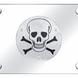 Skull License Plate - Brushed on Mirrored - Official Licensed
