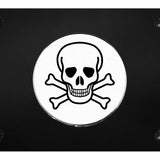 Skull License Plate - Chrome on Black - Official Licensed