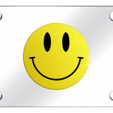 Smile Face License Plate - Yellow on Mirrored - Official Licensed