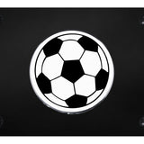 Soccer Ball License Plate - Chrome on Black - Official Licensed
