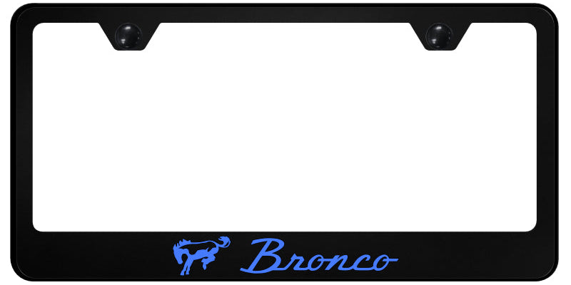 Ford Bronco Polycarbonate License Plate Frame - UV Print on Black - Official Licensed