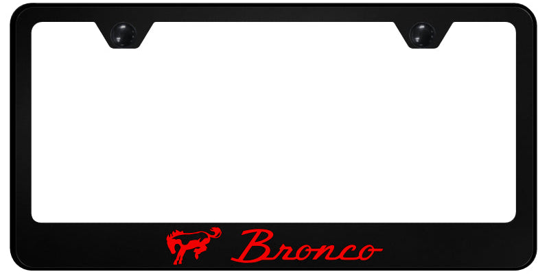 Ford Bronco Polycarbonate License Plate Frame - UV Print on Black - Official Licensed