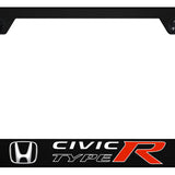 Honda Civic Type R Polycarbonate License Plate Frame - UV Print on Black - Official Licensed