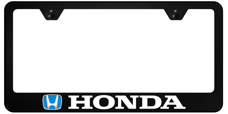 Honda Polycarbonate License Plate Frame - UV Print on Black - Official Licensed