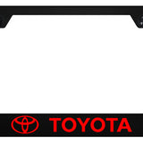Toyota Red Logo Polycarbonate License Plate Frame - UV Print on Black - Official Licensed