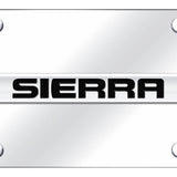 GMC Sierra Name License Plate - Chrome on Mirrored - Official Licensed